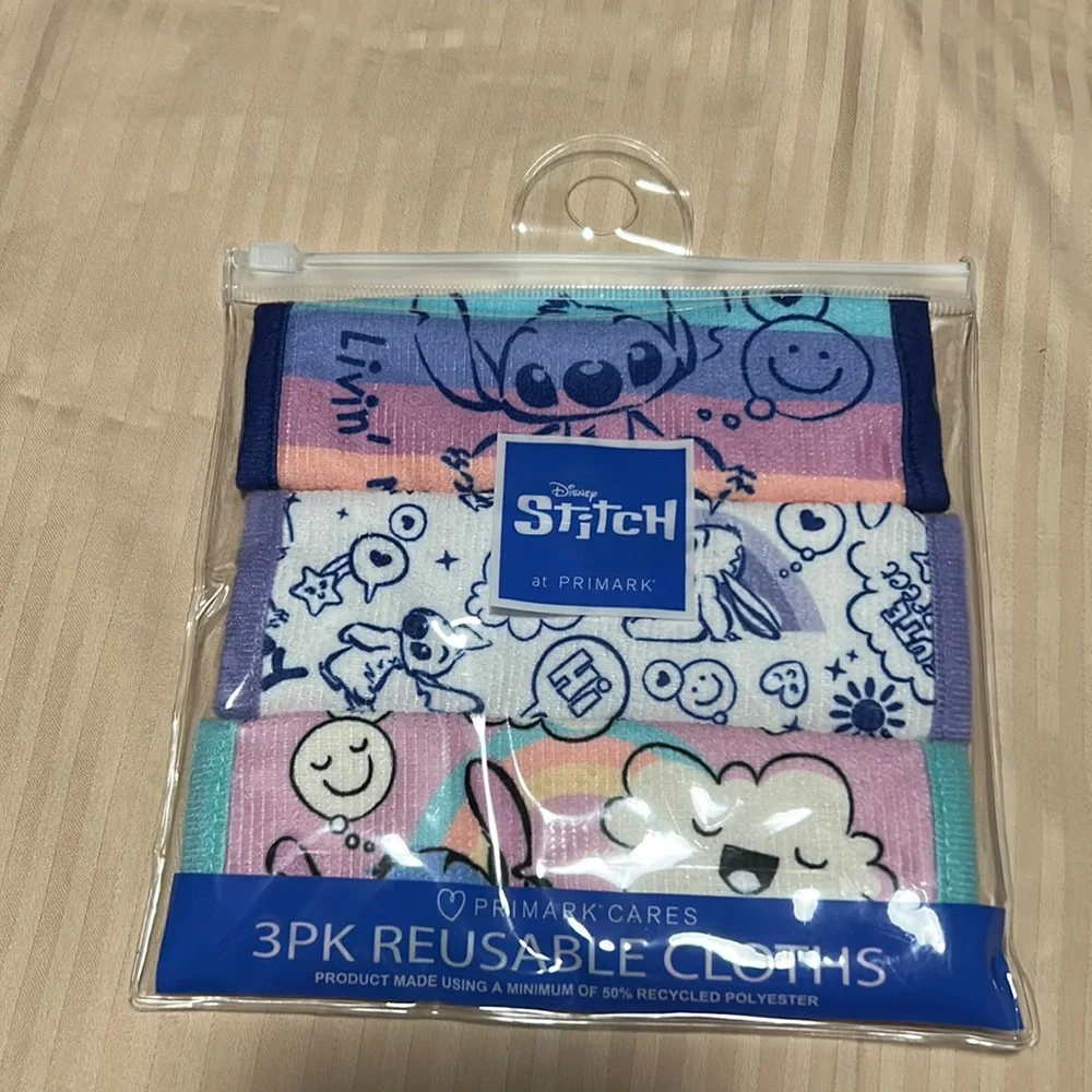 Disney stitche 3 ok reusable cloths new